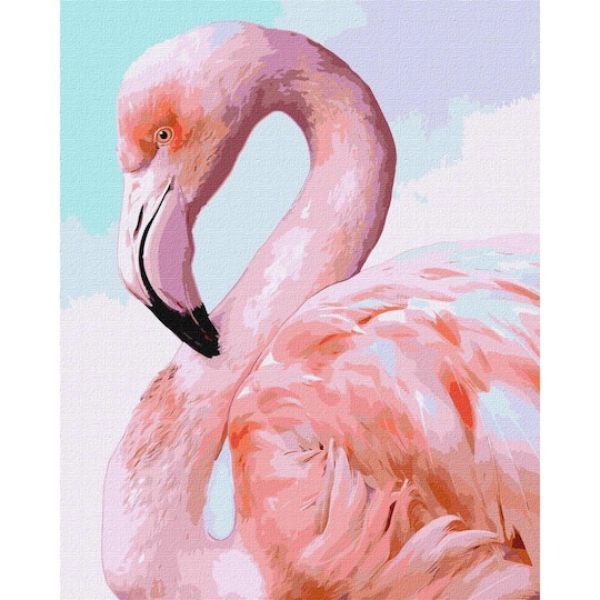 Ideyka Pink Flamingo Painting by Numbers Kit
